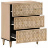 Beistellschrank 60x33x75 cm Massivholz Mango