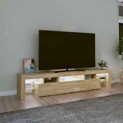 TV-Schrank mit LED-Leuchten Sonoma-Eiche 200x36,5x40 cm