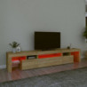 TV-Schrank mit LED-Leuchten Sonoma-Eiche 215x36,5x40 cm