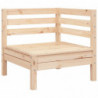 Gartensofa 2-Sitzer mit Hocker Massivholz Kiefer