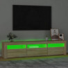 TV-Schrank mit LED-Leuchten Sonoma-Eiche 180x35x40 cm