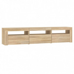 TV-Schrank mit LED-Leuchten Sonoma-Eiche 180x35x40 cm