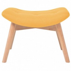 Sessel mit Fußhocker Gelb Stoff