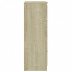 Sideboard Weiß Sonoma-Eiche 60x35x98,5 cm Holzwerkstoff