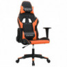 Gaming-Stuhl mit Massagefunktion Schwarz und Orange Kunstleder