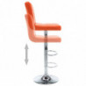 Barhocker 2 Stk. Orange Kunstleder