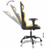 Gaming-Stuhl mit Massagefunktion Schwarz & Golden Kunstleder