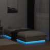 Bettgestell mit LED Sonoma-Eiche 90x200 cm