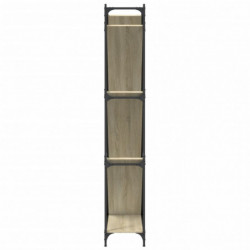 Bücherregal Sonoma-Eiche 79x30x180 cm Holzwerkstoff und Metall