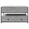 Couchtisch Grau Sonoma 85x50x50 cm Holzwerkstoff und Metall