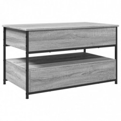 Couchtisch Grau Sonoma 85x50x50 cm Holzwerkstoff und Metall