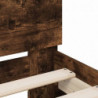 Bettgestell mit Kopfteil Räuchereiche 100x200 cm Holzwerkstoff