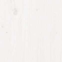 Gartenstuhl Weiß 50,5x55x77 cm Massivholz Kiefer