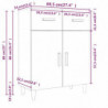Sideboard Sonoma-Eiche 69,5x34x89 cm Holzwerkstoff