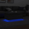 Couchtisch mit LED-Leuchten Grau Sonoma 90x50x40 cm