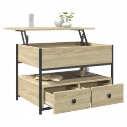 Couchtisch Sonoma-Eiche 70x50x50 cm Holzwerkstoff und Metall