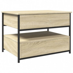 Couchtisch Sonoma-Eiche 70x50x50 cm Holzwerkstoff und Metall