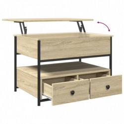 Couchtisch Sonoma-Eiche 70x50x50 cm Holzwerkstoff und Metall