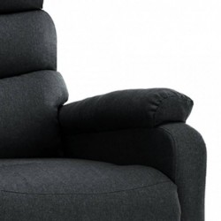 Elektrischer Relaxsessel Dunkelgrau Stoff