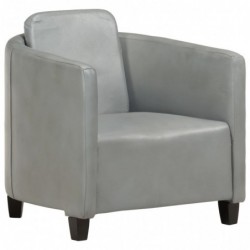 Sessel Grau Echtleder