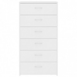 Sideboard mit 6 Schubladen Weiß 50x34x96 cm Holzwerkstoff