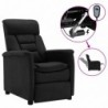 Elektrischer Relaxsessel Schwarz Wildleder-Optik