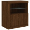 Sideboard mit LED-Leuchten Braun Eichen-Optik 60,5x37x67 cm