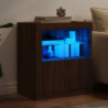 Sideboard mit LED-Leuchten Braun Eichen-Optik 60,5x37x67 cm