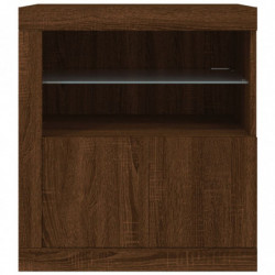 Sideboard mit LED-Leuchten Braun Eichen-Optik 60,5x37x67 cm