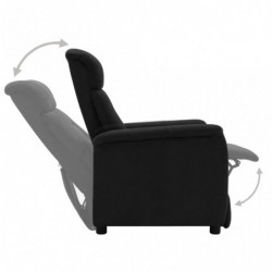 Elektrischer Relaxsessel Schwarz Wildleder-Optik