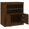 Sideboard mit LED-Leuchten Braun Eichen-Optik 60,5x37x67 cm