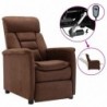 Elektrischer Relaxsessel Braun Wildleder-Optik