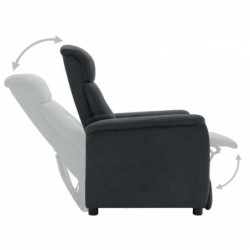 Elektrischer Relaxsessel Dunkelgrau Wildleder-Optik