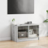 TV-Schrank mit Glastüren Grau Sonoma 68x37x42 cm