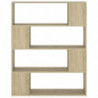 Bücherregal Raumteiler Sonoma-Eiche 100x24x124 cm