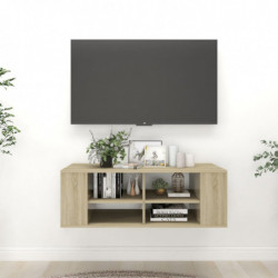 TV-Wandschrank Sonoma-Eiche 102x35x35 cm Holzwerkstoff