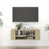 TV-Wandschrank Sonoma-Eiche 102x35x35 cm Holzwerkstoff