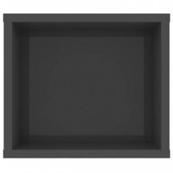 TV-Hängeschrank Hochglanz-Grau 100x30x26,5 cm Holzwerkstoff