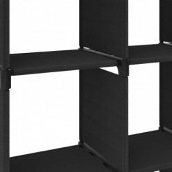 Würfelregal mit 5 Fächern Schwarz 103x30x72,5 cm Stoff
