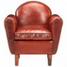 Sessel Braun 77 x 65 x 79 cm Echtleder