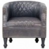 Sessel Grau 62 x 58 x 65 cm Echtleder