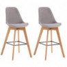 2er Set Barhocker Metz Samt natura
