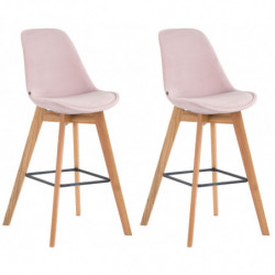 2er Set Barhocker Metz Samt natura