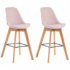 2er Set Barhocker Metz Samt natura