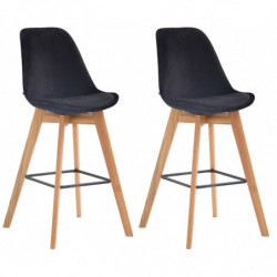 2er Set Barhocker Metz Samt natura
