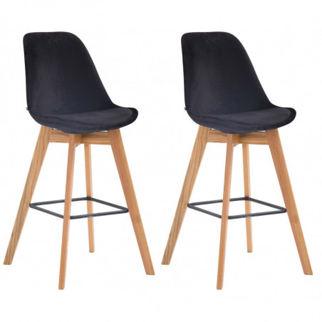 2er Set Barhocker Metz Samt natura