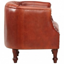 Sessel Braun 62 x 58 x 65 cm Echtleder