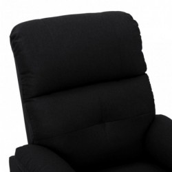 Elektrischer Sessel Verstellbar Schwarz Stoff