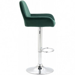 2er Set Barhocker Braga Samt chrom