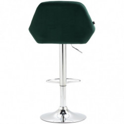 2er Set Barhocker Braga Samt chrom